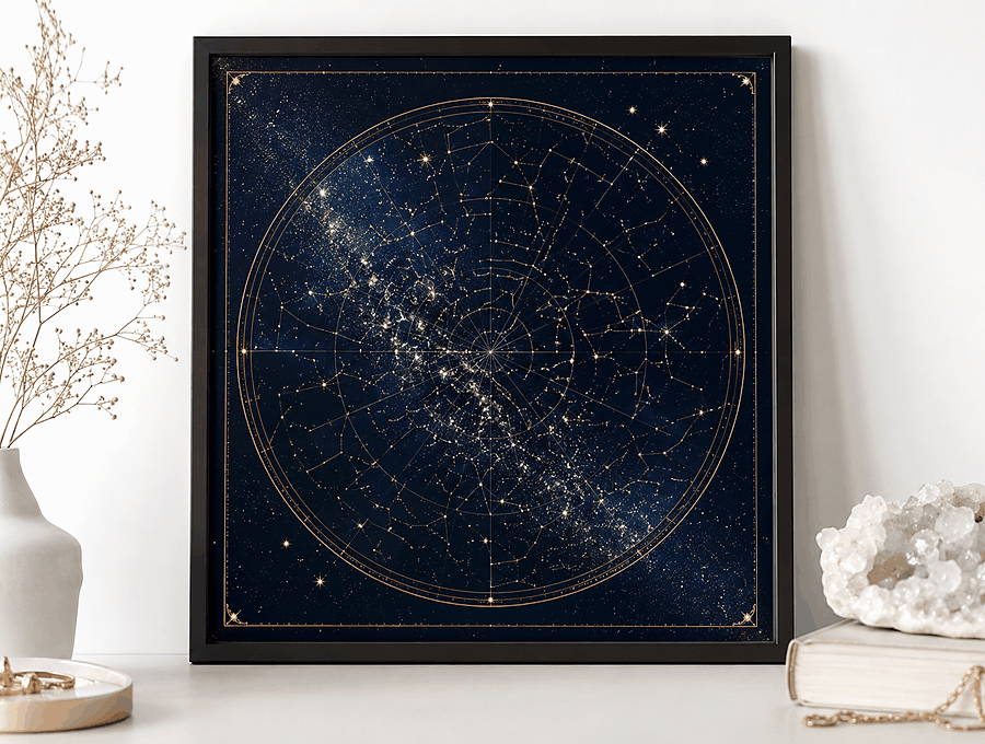 Night Sky Star Map